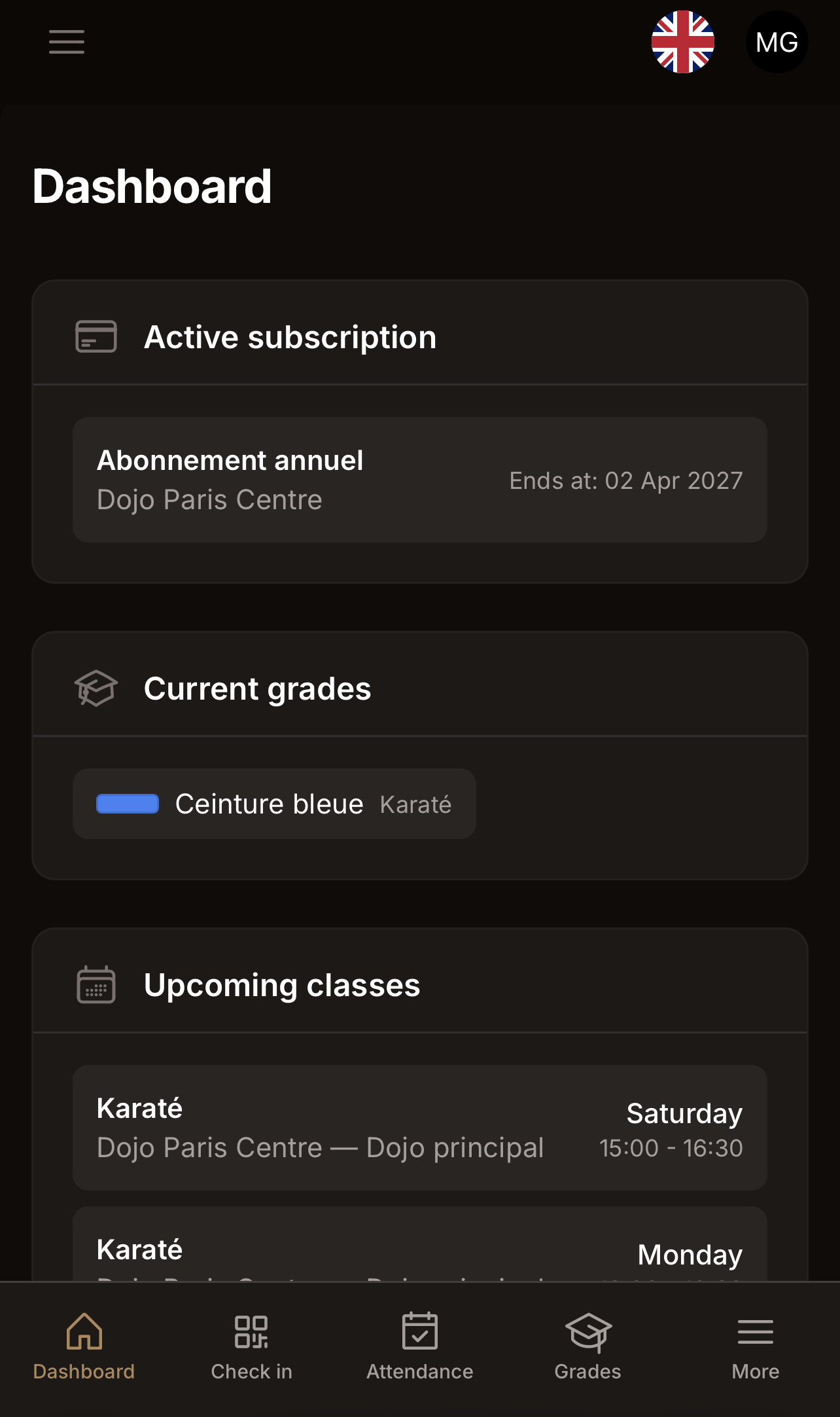 Espace membre dédié